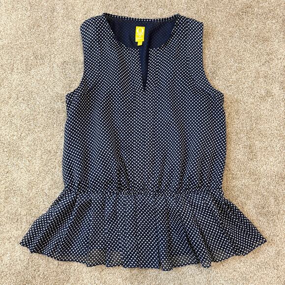 QMack medium polka dot sleeveless peplum blouse TS 2464 - Picture 7 of 10